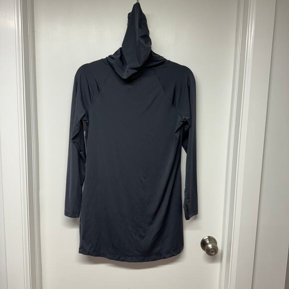 LL Bean Womens Charcoal Gray Pullover Dry Fit Tunic Hooded Long Sleeve Size XS - Picture 3 of 9